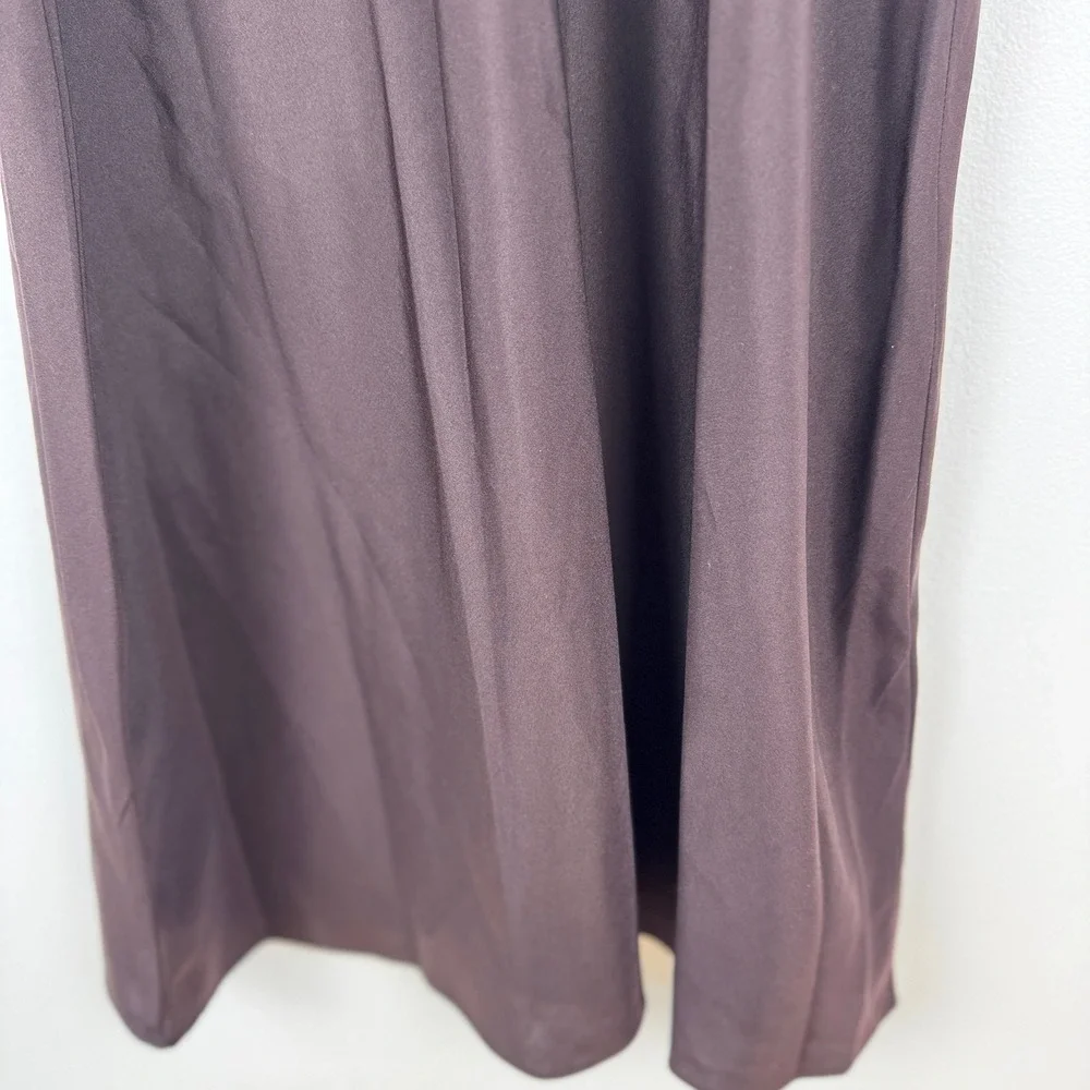 Nanette Lepore Brown Spaghetti Strap A-Line Knee‎ Length Slip Dress Women 10